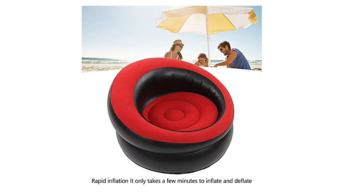 Inflatable ASHATA Sofa - Portable Flocking Couch for Indoor & Outdoor Use