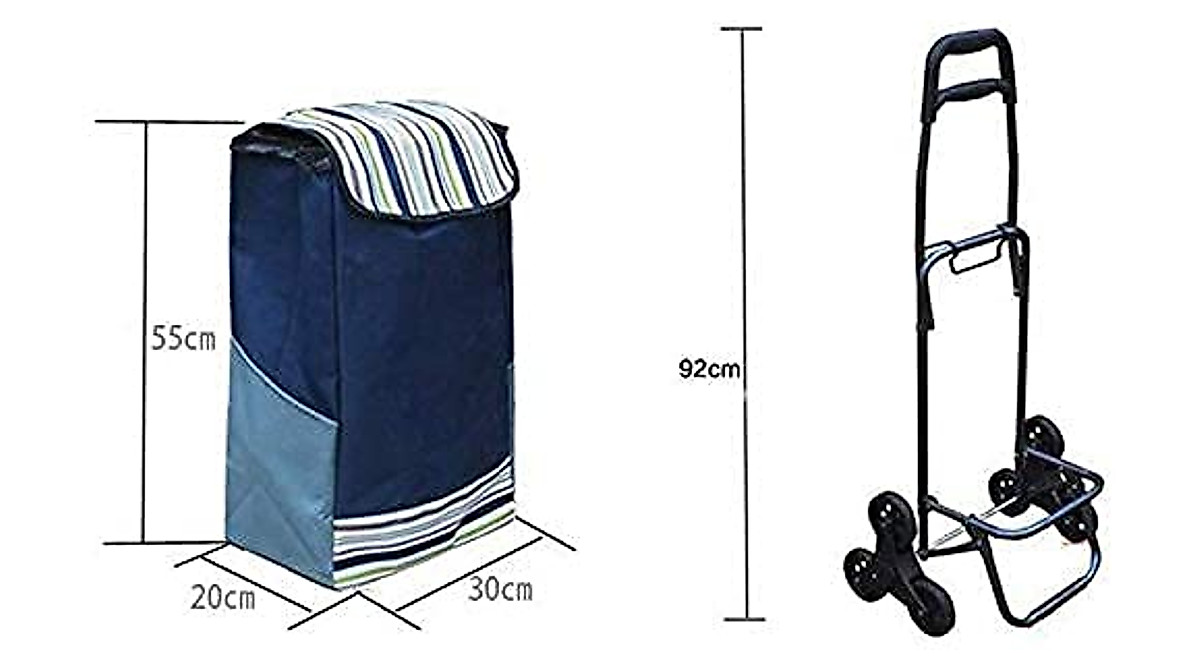 Multi-Function Shopping Trolley with Large Wheels - Portable & Collapsible