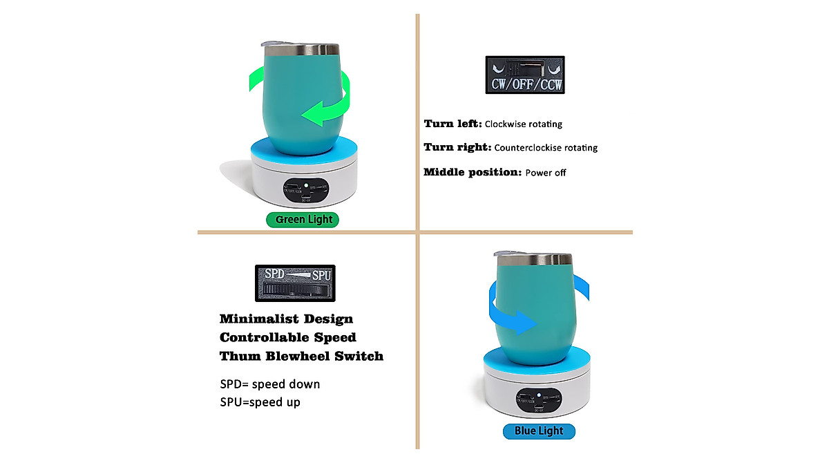 YVV Rotating Display Stand - 360° Motorized Turntable for Photography