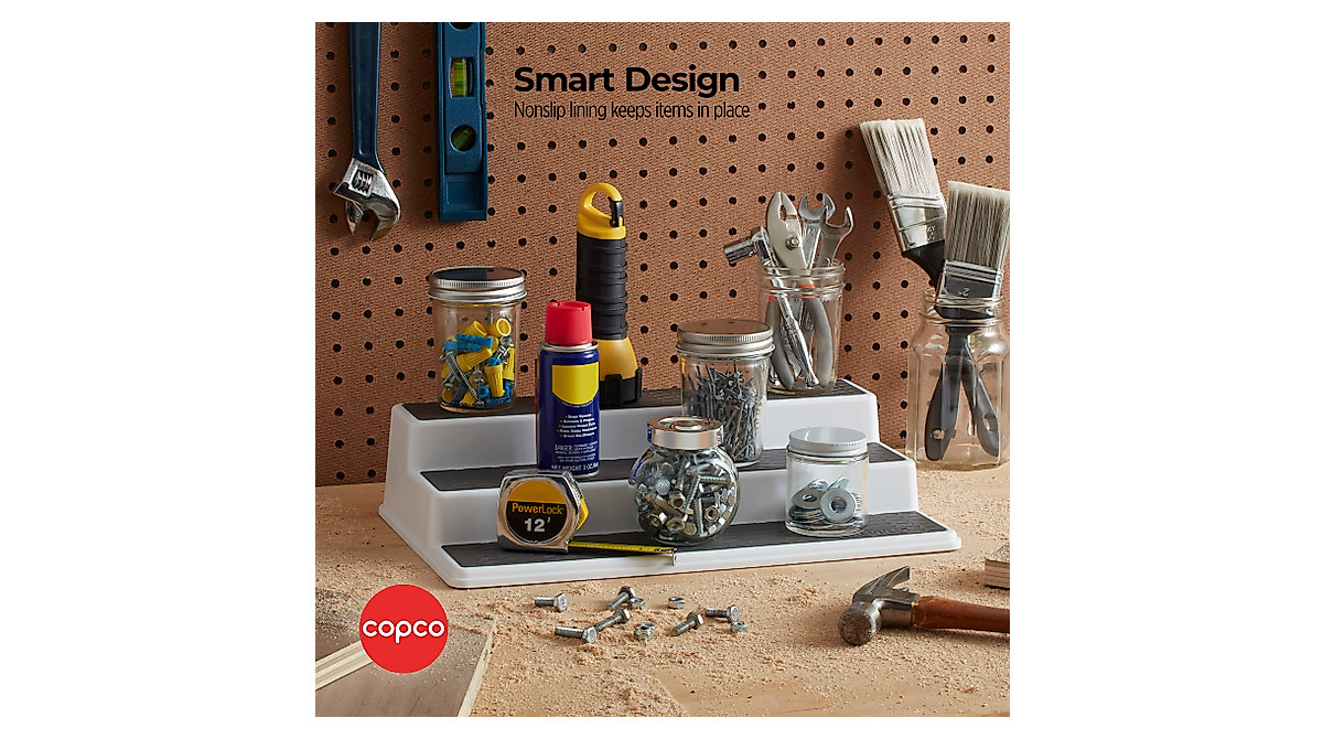 Copco 2555-0188 Non-Skid 3-Tier Organizer for Kitchen & More