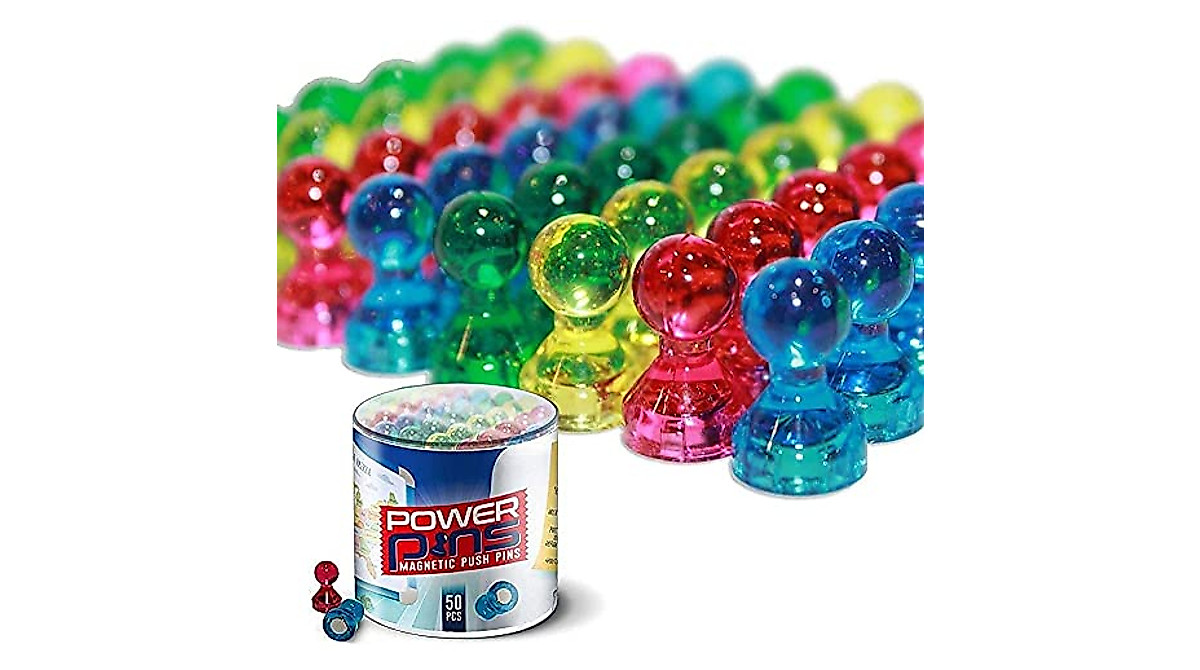 Power Pins Push Pin Magnets - Colorful & Versatile