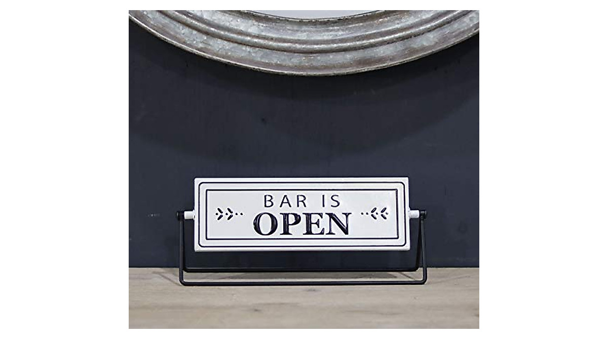 Bar Open/Closed Reversible Metal Sign - Modern Farmhouse Decor