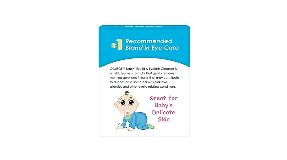 OCuSOFT Baby Eyelid Cleanser Towelettes (20 ct) - Gentle & Tear-Free