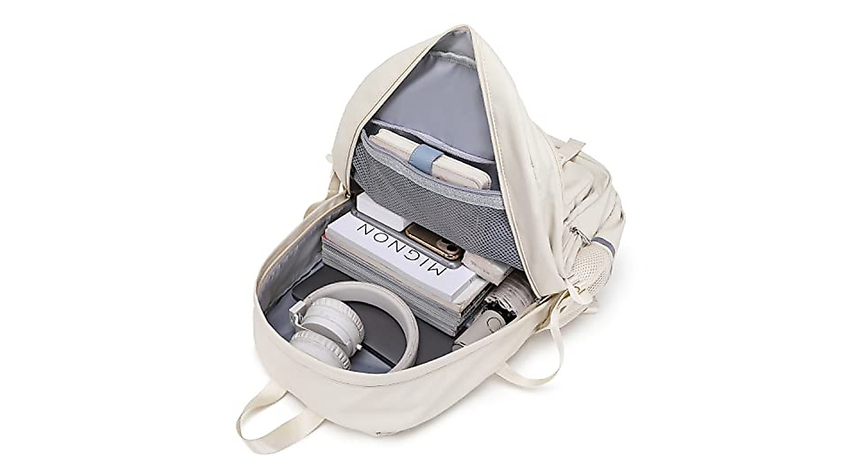 Stylish abshoo Big Student Laptop Backpack in Beige