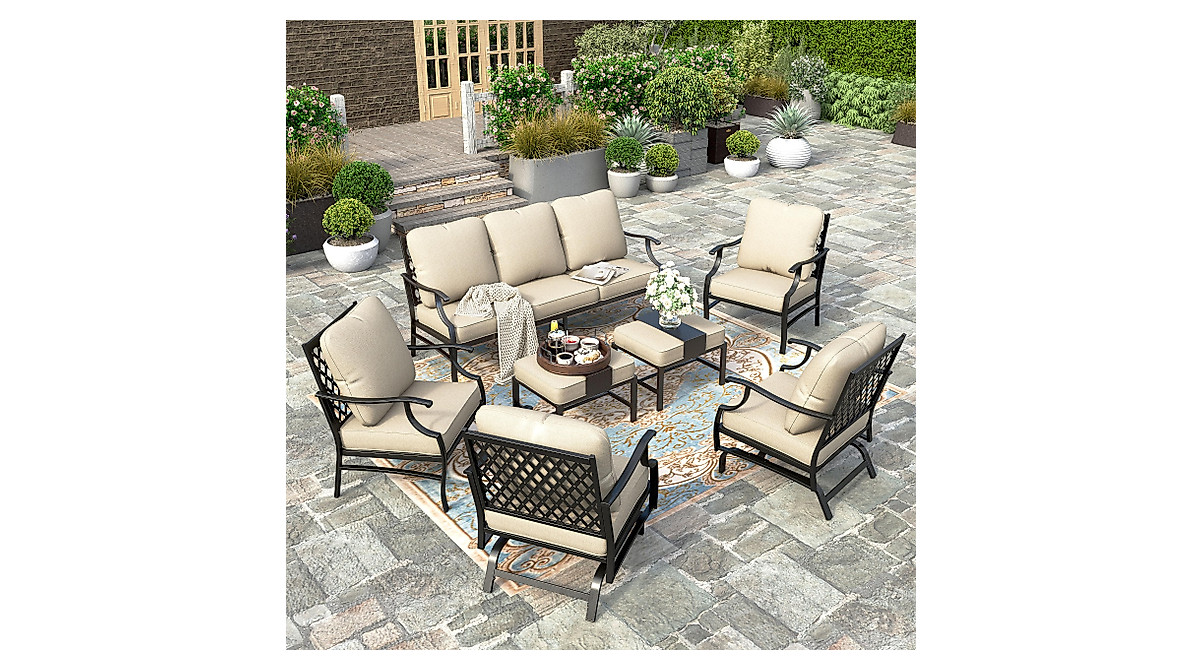HERA'S HOUSE 7 Piece Patio Furniture Set for Outdoor Living