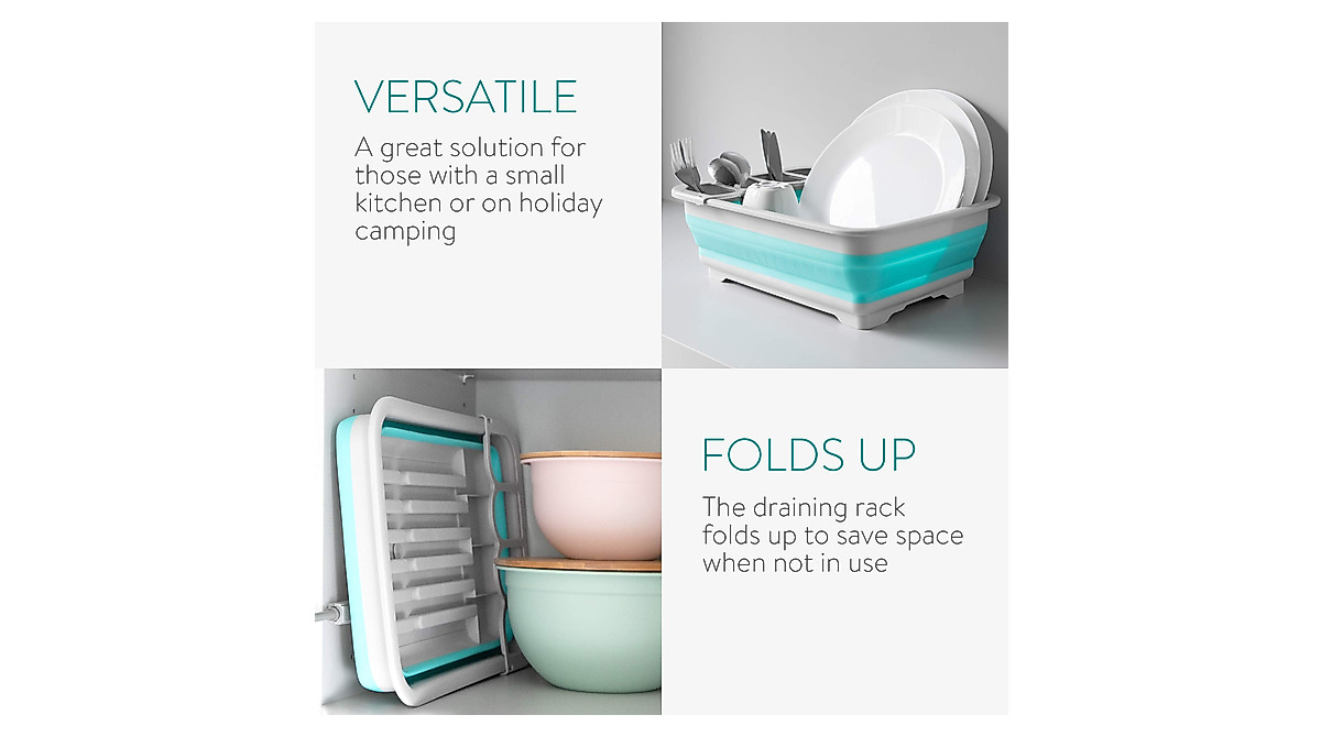 Navaris Collapsible Dish Drying Rack for RV & Camping
