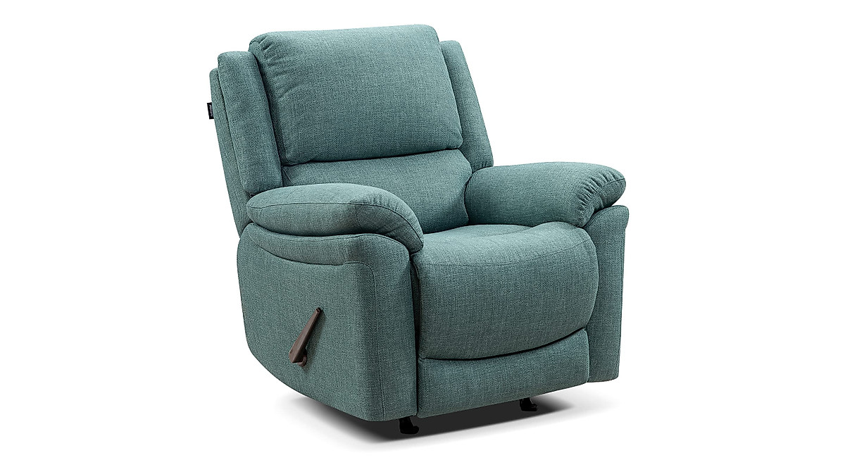Elegant Green Rocker Recliner - Push Back Sofa for Comfort