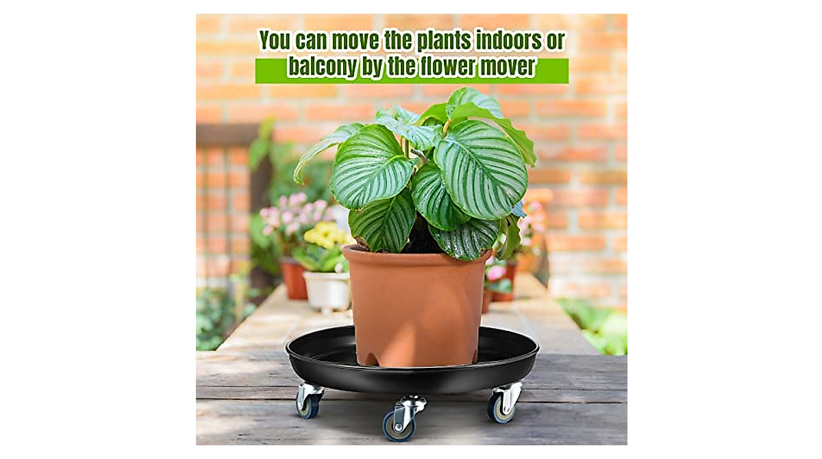 Heavy Duty Black Flower Pot Movers - Effortless Plant Transportation