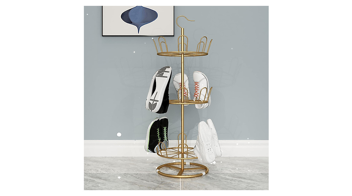 OLDRAINBOW Revolving Shoe Rack - Efficient Storage Solution