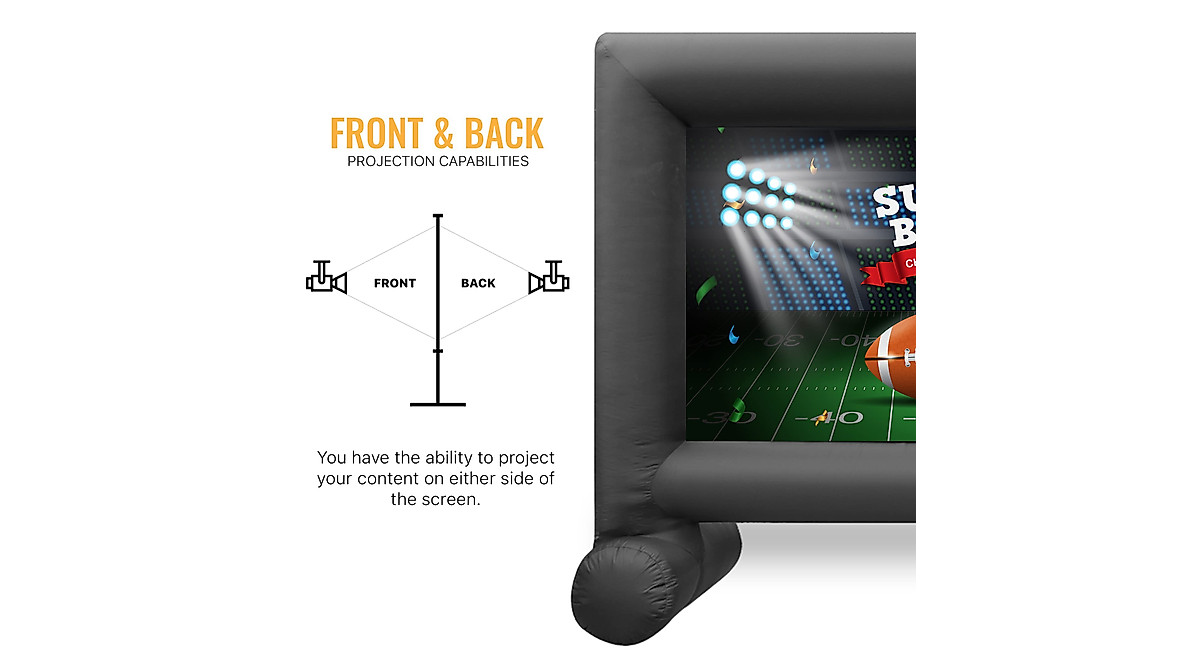 Redia 14 Feet Inflatable Outdoor & Indoor Projector Screen | Easy Setup