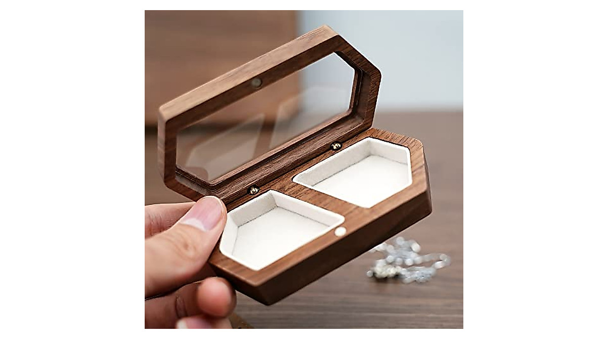 Ring Bearer Box Personalzed Engraved Wood Rng Box Custom Engagement Weddng Double Rng Box Holder Mr & Mrs... Custom Engagement Ring Box