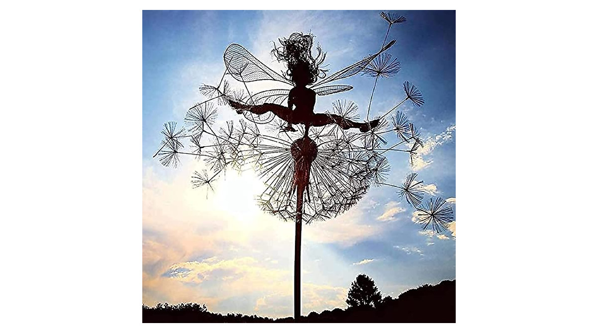 Enchanting Fairy Garden Decor Stainless Steel Dandelion Ornaments
