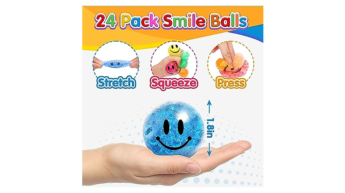 Squishy Stress Balls 24-Pack: Sensory Fidget Toys for Anxiety
