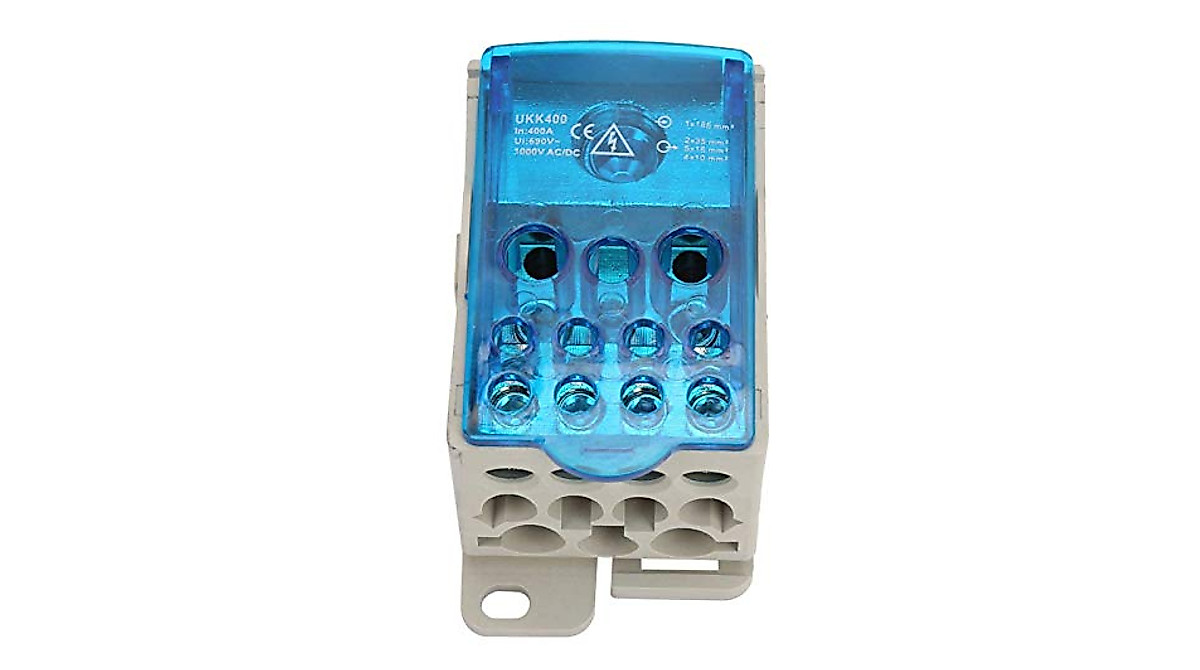 LANTRO JS 400A Power Distribution Box - Heavy Duty Din Rail Terminal