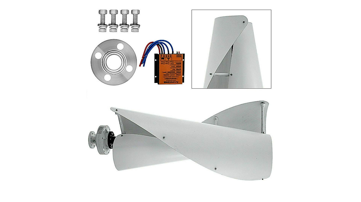 Wind Turbine Generator 12V 400W - Portable Vertical Helix Wind Power ...