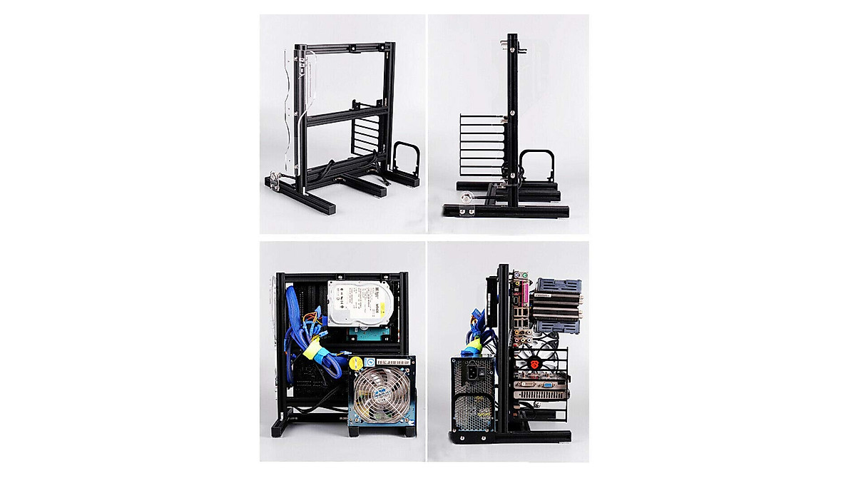 Black PC Test Bench - Open Air Case for DIY Builds