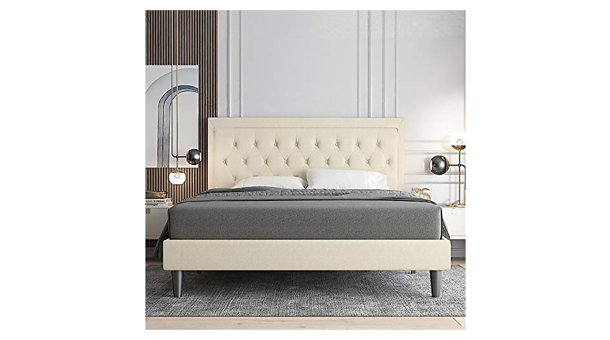 Allewie Queen Size Tufted Bed Frame - Elegant Comfort