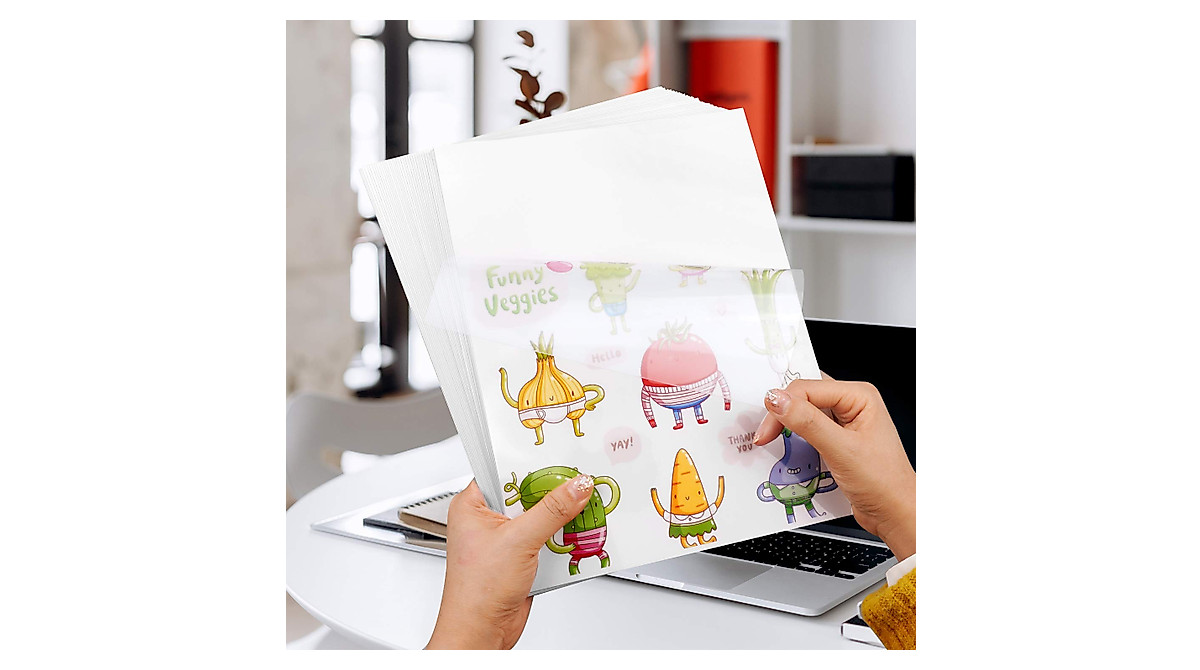Printable Waterproof Sticker Paper for Inkjet & Laser Printers - 8.5x11