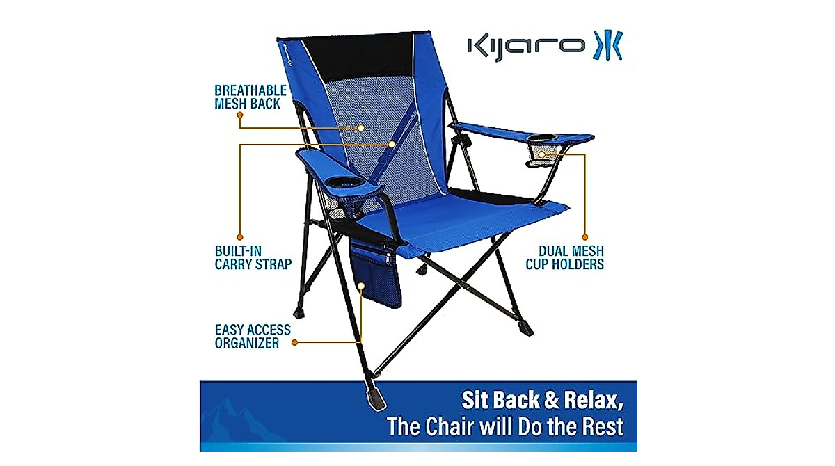 Kijaro Dual Lock Camping Chairs - Ultimate Comfort Outdoors
