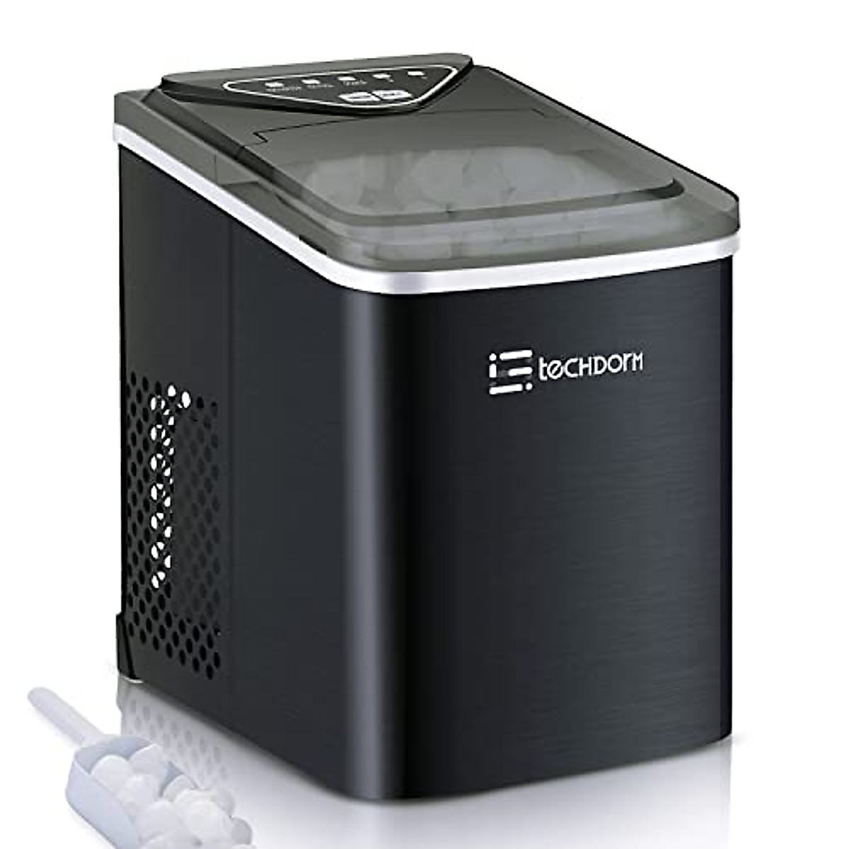 Techdorm Ice Maker Machine for Countertop - Fast Bullet Ice in 8 Min