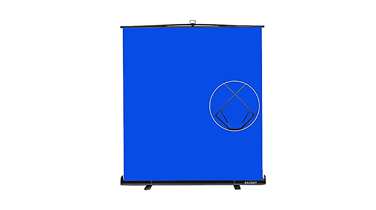 Easy Set Up RAUBAY Blue Screen Backdrop for Streaming & Video