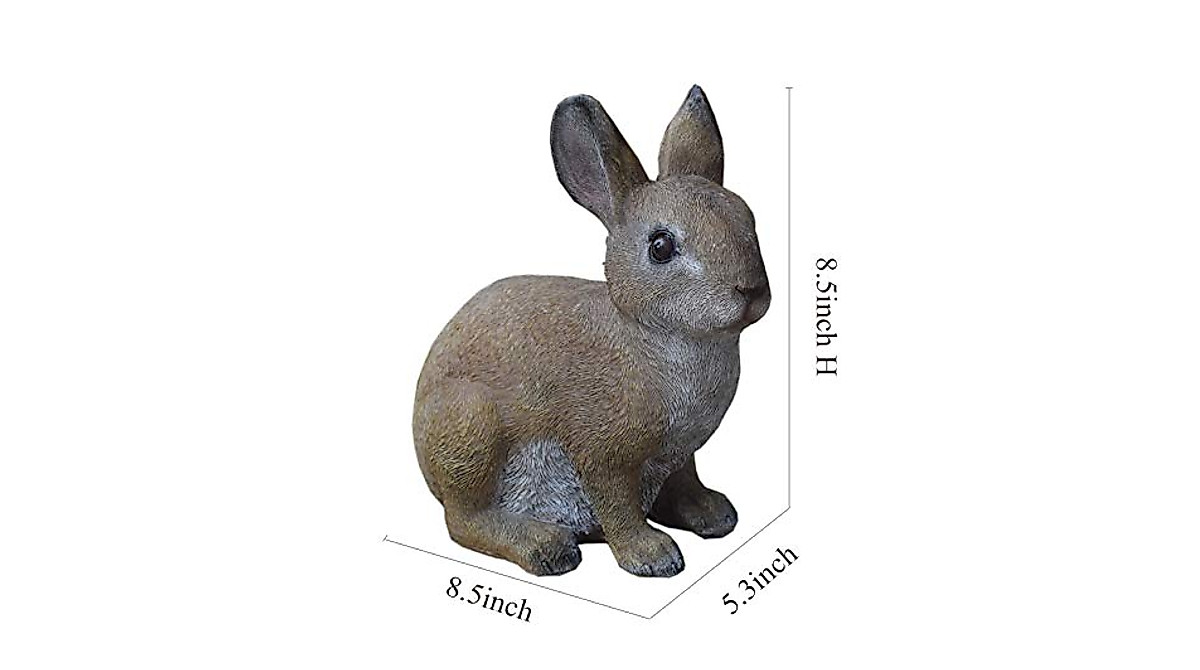 Garden Decor Rabbit Statue - Weather-Resistant Polyresin Art