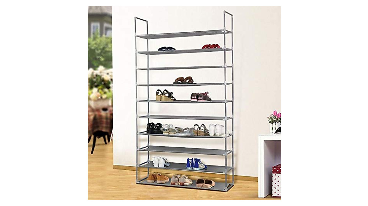 50 Pair Shoe Tower Rack Organizer - 10 Tier Storage