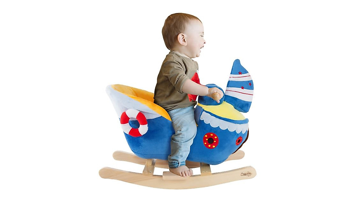 Happy Trails Kids Rocking Boat - Fun Nursery Ride On Toy