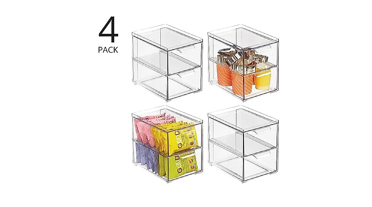 Stackable Storage Containers with Pull-Out Drawers - mDesign
