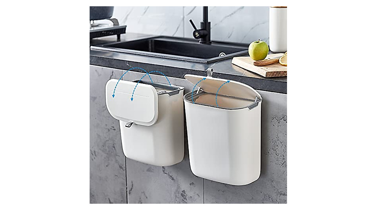 ELPHECO 2.5 Gallon Kitchen Compost Bin – Space-Saving Wall Mount