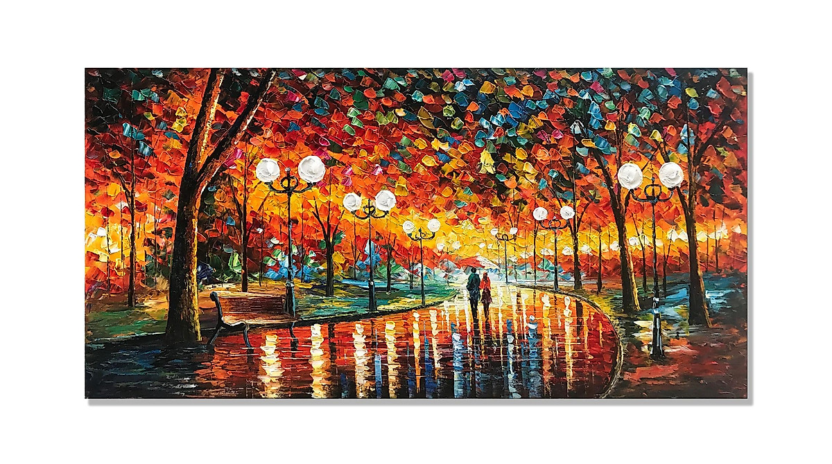 Alenoss Large Romantic Abstract Canvas Wall Art