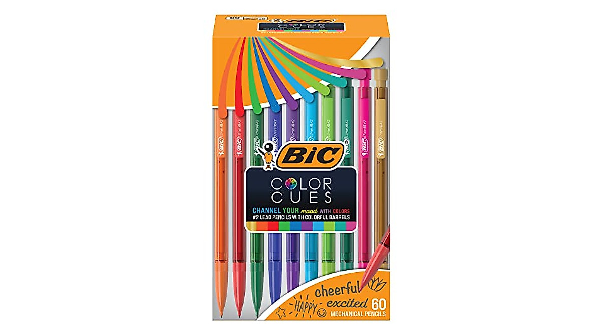 BIC Color Cues Mechanical Pencil Set – Bright, Smooth Writing (60 Pack)