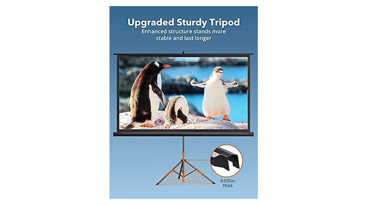 Orgtoy 100-Inch Portable Projector Screen for Indoor & Outdoor Use