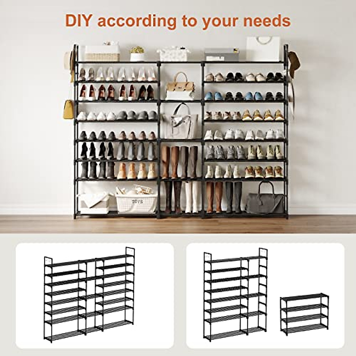 Extra Large Shoe Rack Organizer - Store 72-76 Pairs