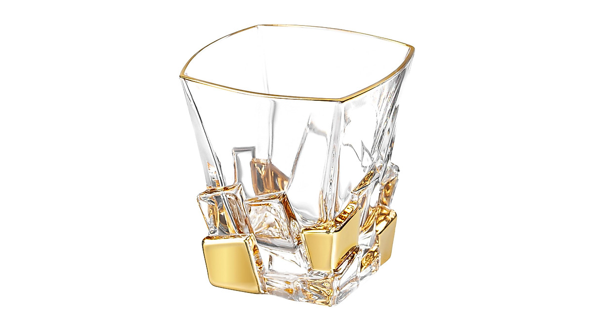 Barski - European Quality - Crystal - Whiskey - Liquor - Rectangular Shaped - Decanter - Raindrop Design With - View #5