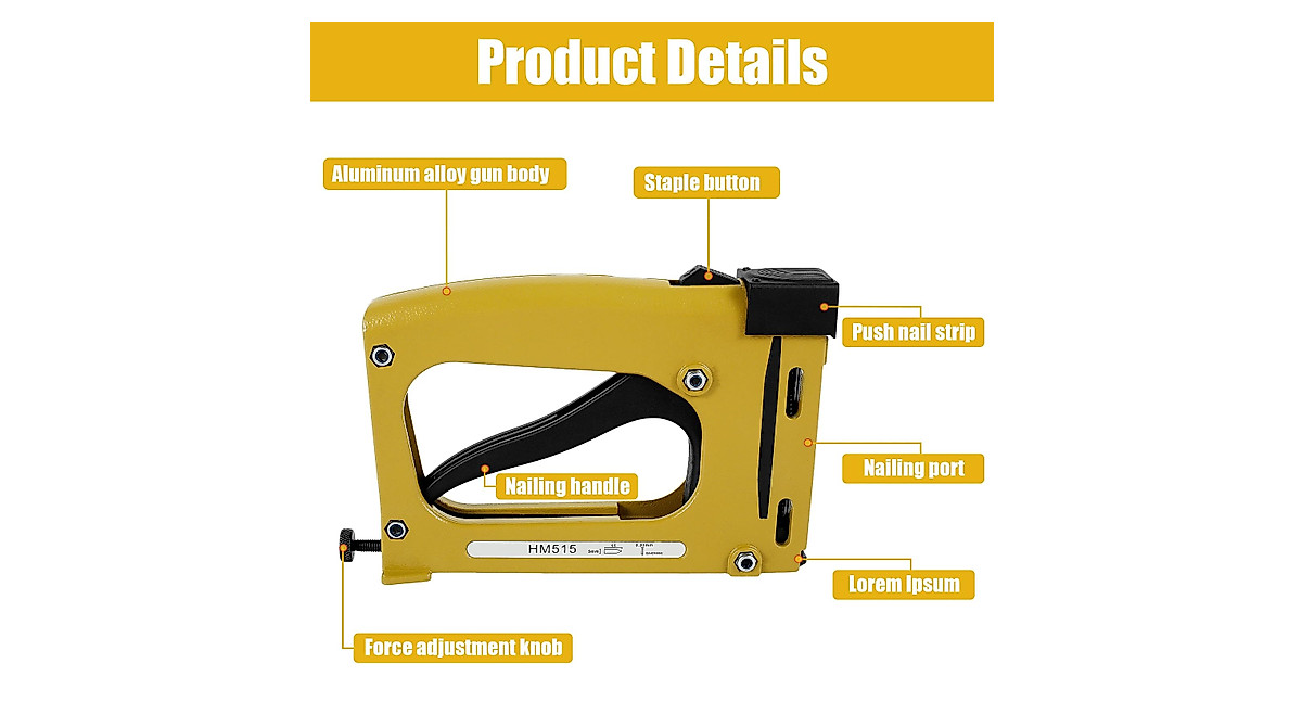 Tuntwcc Picture Frame Stapler with 2000 Nails – Easy Framing Supplies
