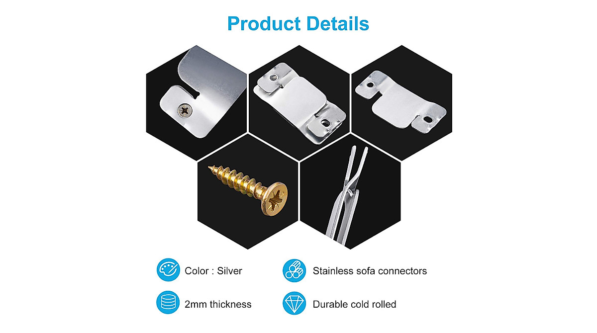 Modular Sofa Connectors for Small Sectionals & Sofas