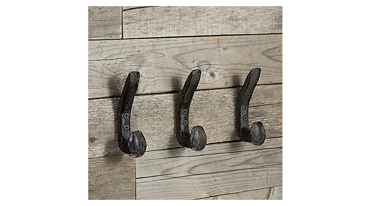 Rustic State Wall Mount Hooks - Set of 3 for Organization