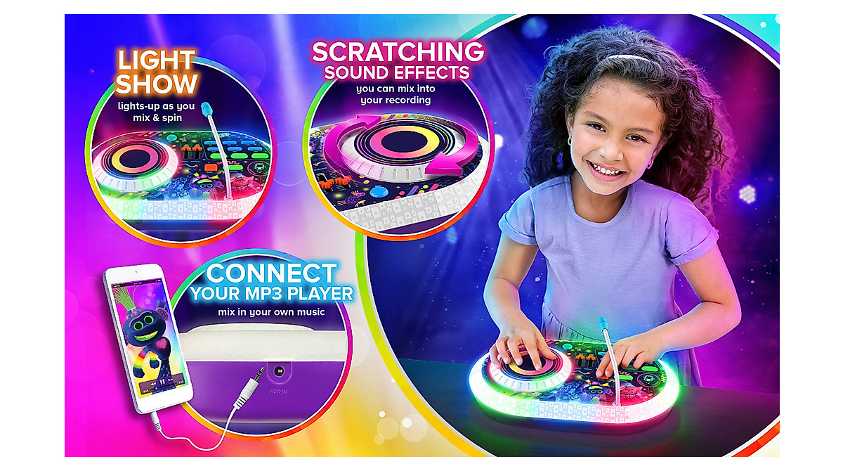 eKids Trolls World Tour DJ Trollex Turntable Toy for Kids | Music ...
