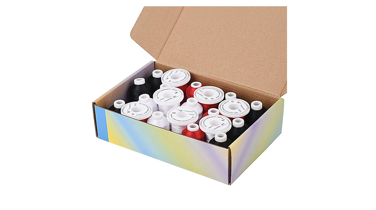 Simthread Embroidery Thread Kit - 21 Spools for Pros
