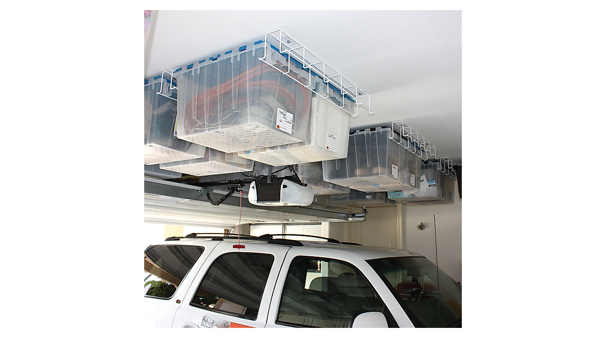 Prime-Line Overhead Storage Rack | Easy Garage Organization