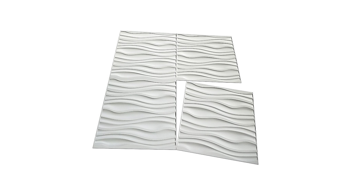 Art3d PVC Wave Board 3D Wall Panels - 12 Pack