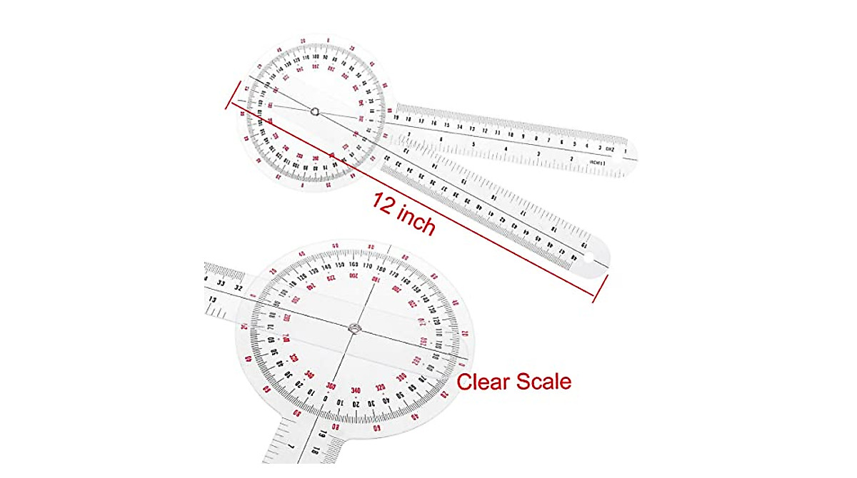 12 Inch Goniometer Set - Measure Joint Motion Accurately