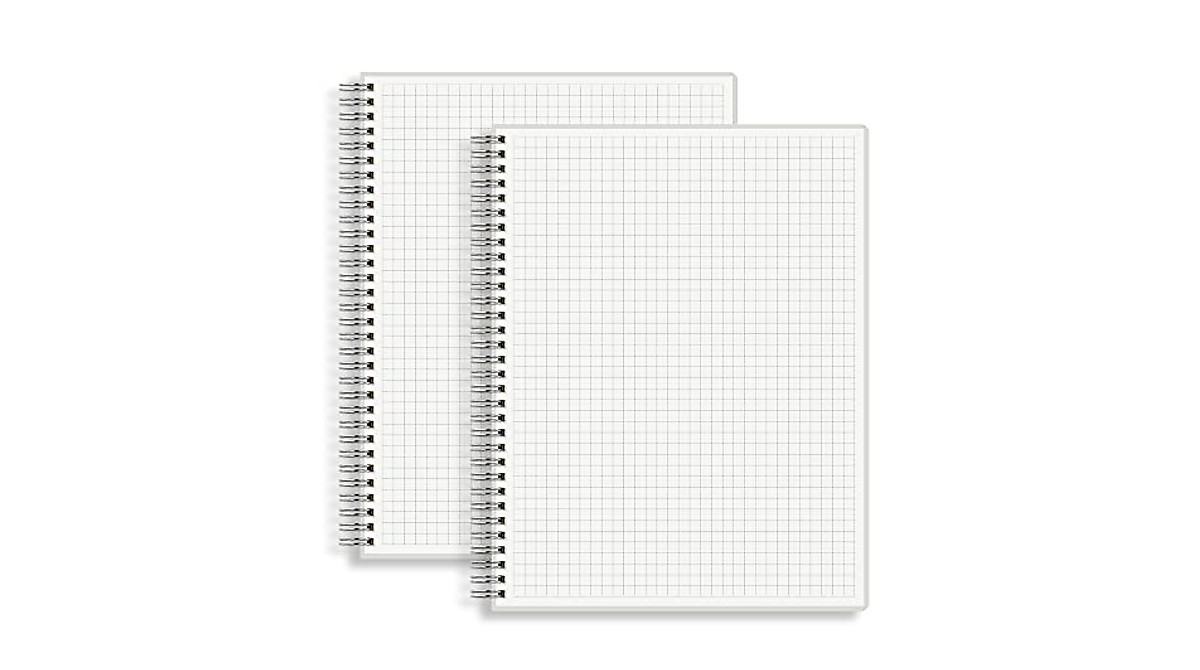 HULYTRAAT Large Graph Ruled Spiral Notebook Pack of 2 - Ideal for ...