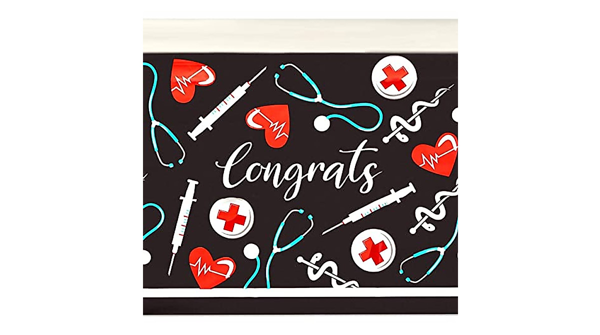 Congrats Nurse Graduation Table Covers - 3 Pack (54x108)