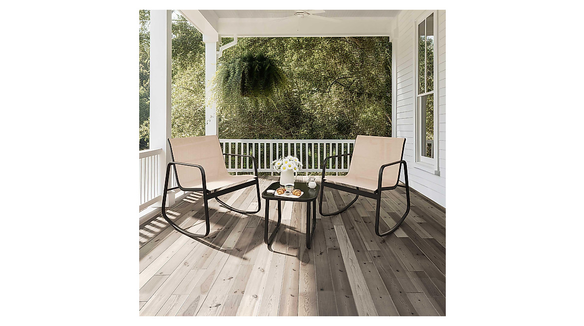 YITAHOME 3-Piece Patio Furniture Set with Rocking Chairs and Table