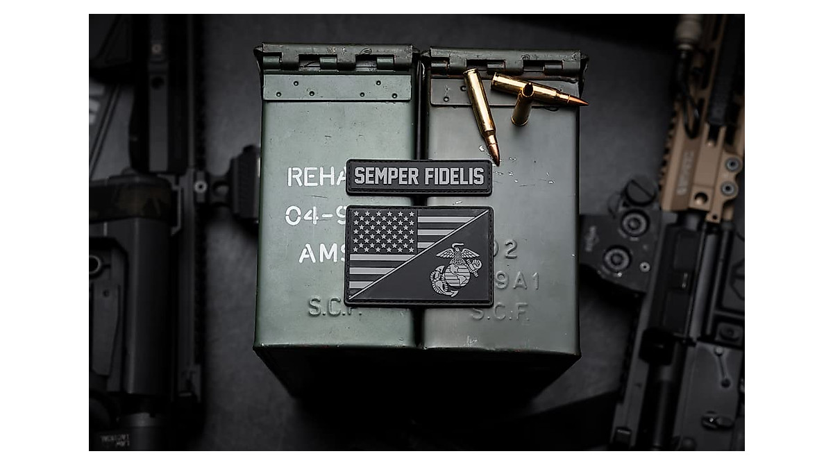 US Marine Corps Patch Set - Semper Fidelis PVC Morale Patch
