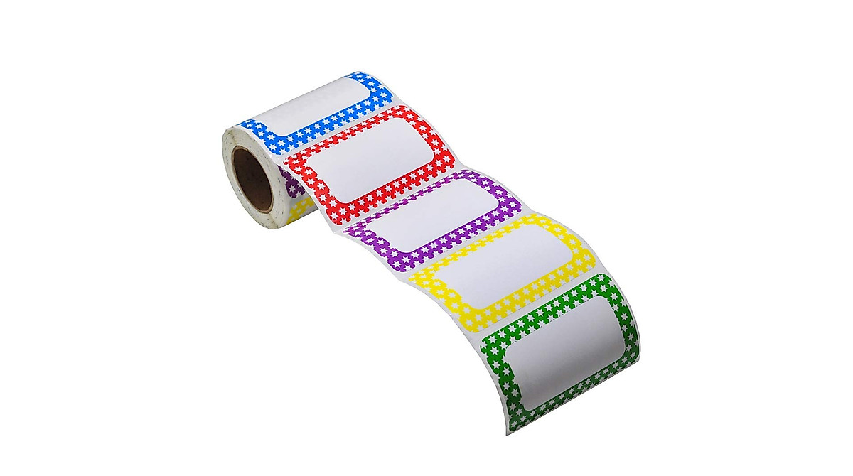 L LIKED 250 Colorful Name Tag Labels for School, Office & Home