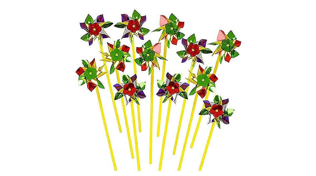 ArtCreativity Rainbow Pinwheels 36-Pack | Outdoor Decor