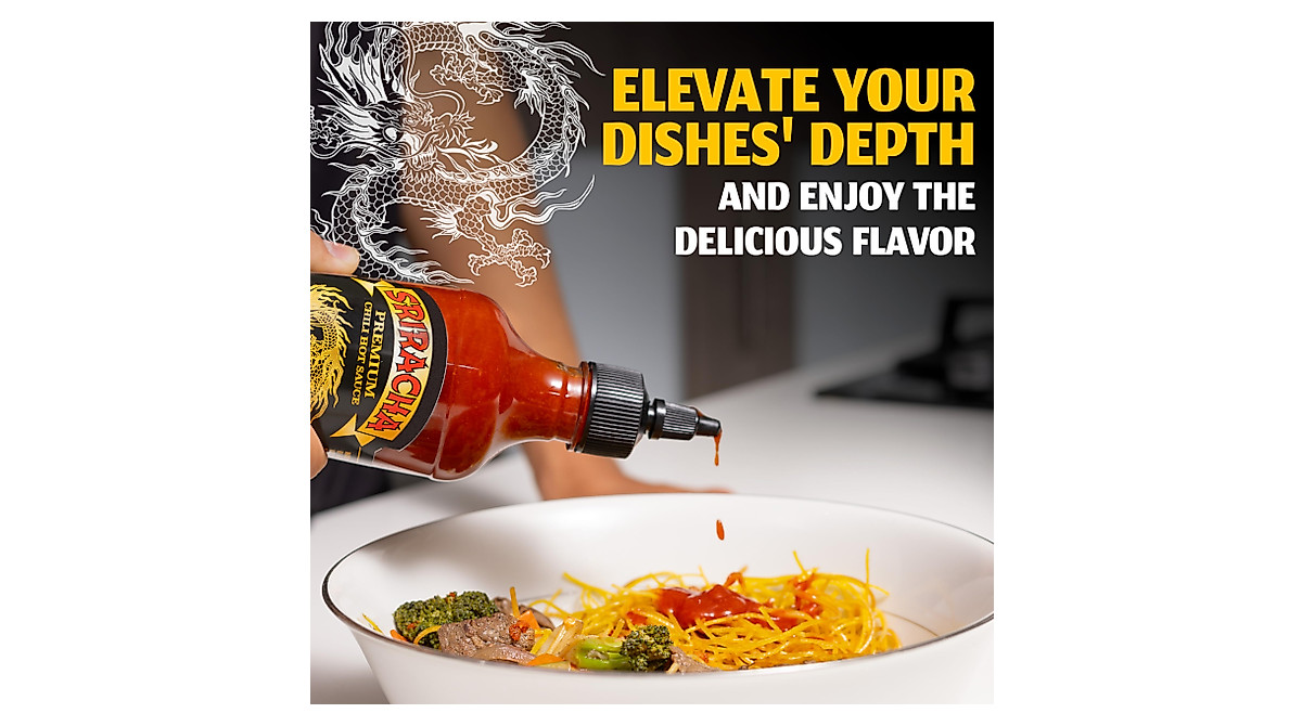 Underwood Ranches Dragon Sriracha Sauce - Authentic Red Jalapeno Flavor